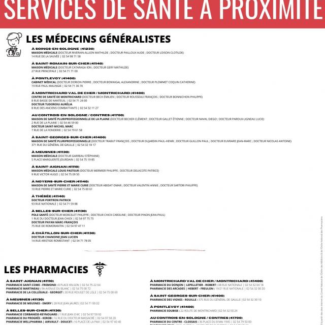 Services de santé en Sud Val de Loire